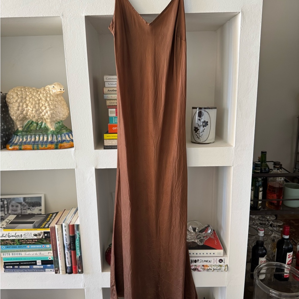 Elegant Brown Maxi Dress